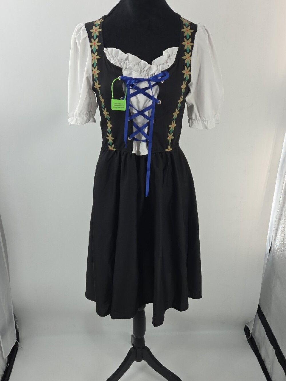 Blue & Black Oktoberfest Drindl with Embroidered Apron - Picture 10 of 16